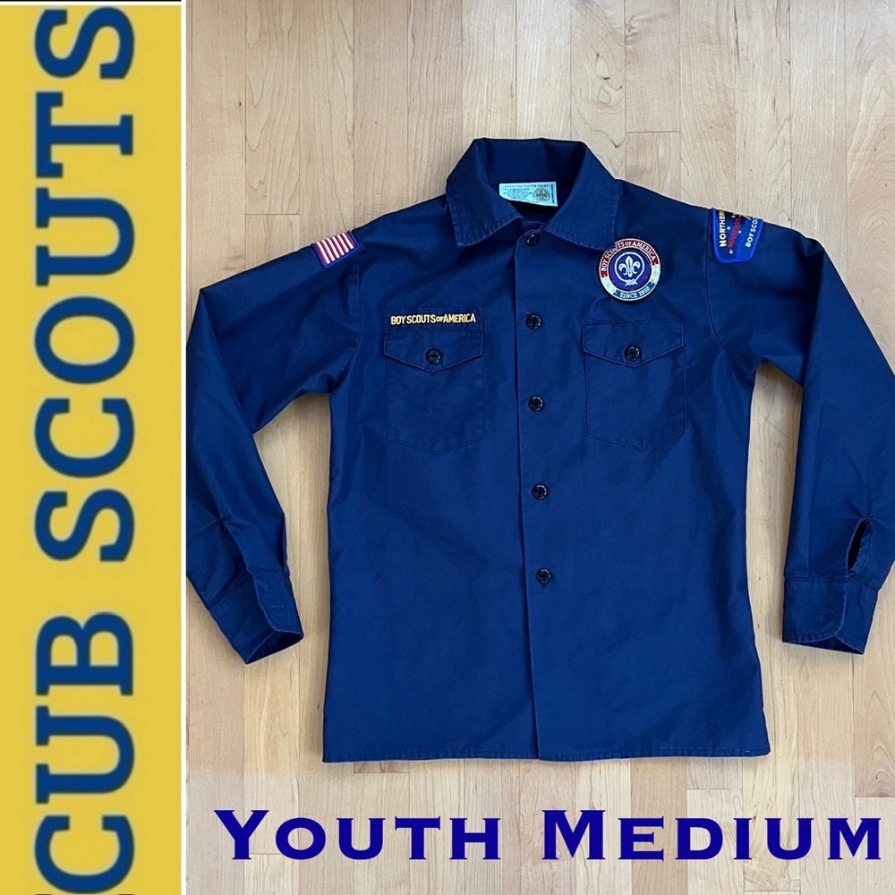 🇺🇸NWOT? Cub Scout Class A Uniform Shirt | Boy Scouts of America | Long Sleeve M